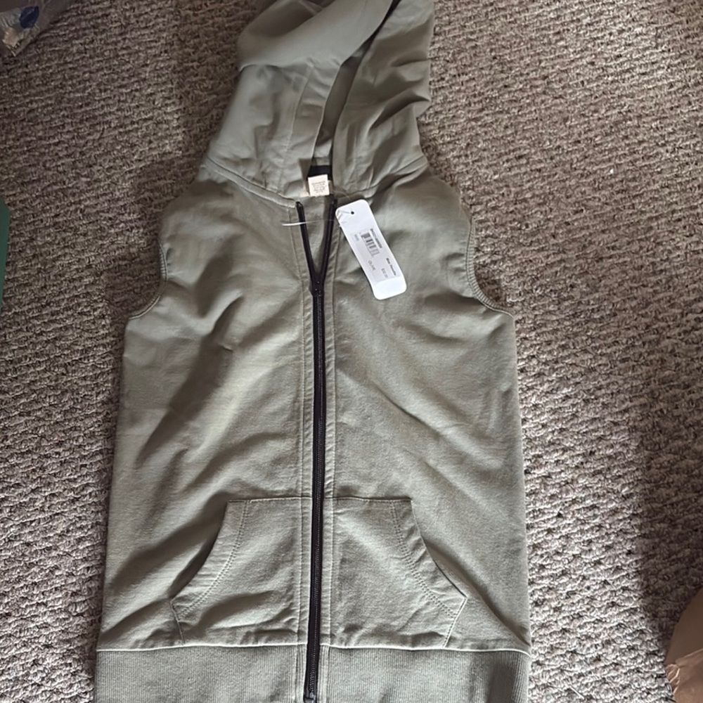 Peek Sage Green Hoodie Vest